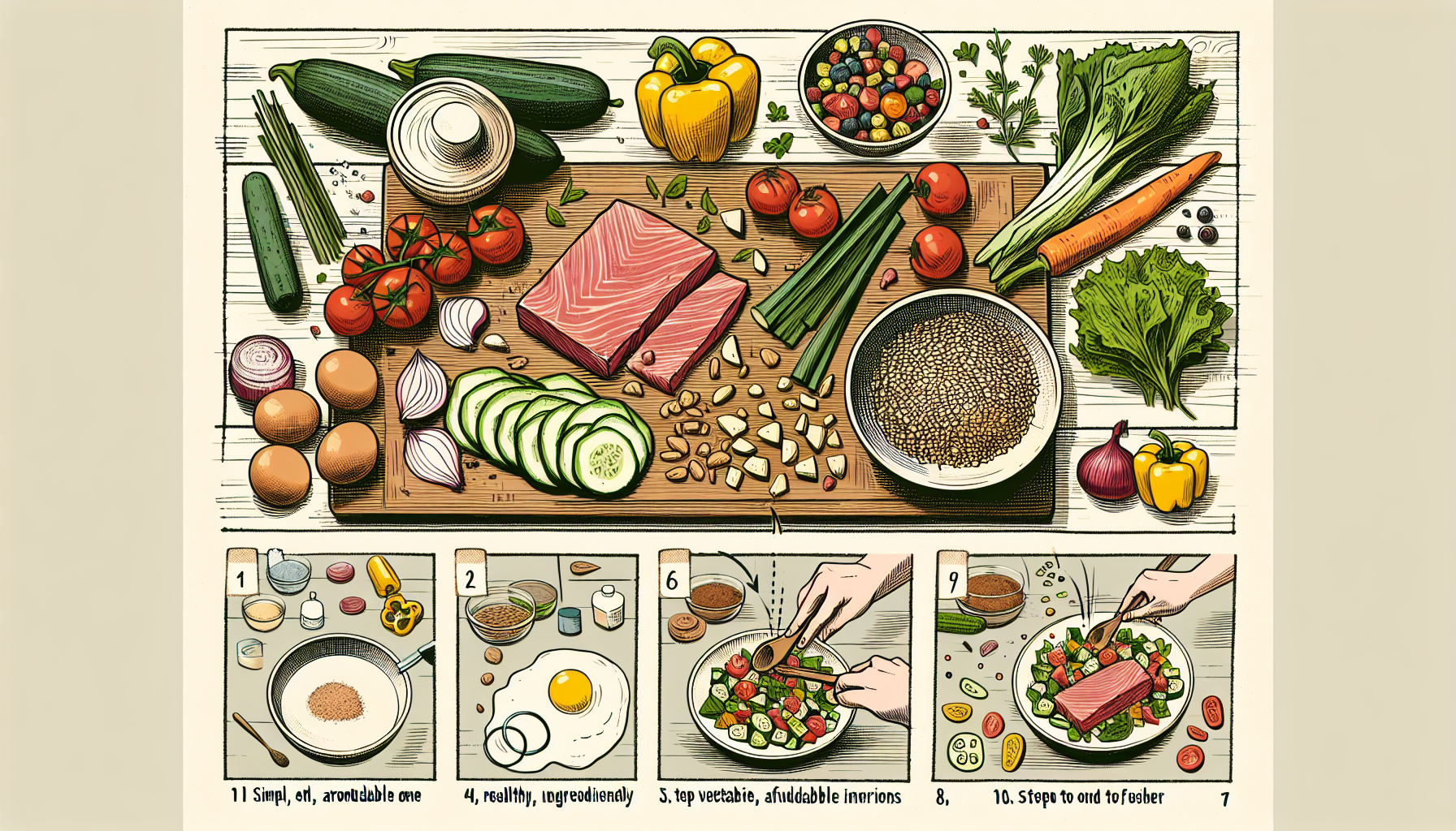 저렴하게 건강식을 준비하는 레시피-첫번째